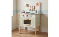 Wooden Play Kitchen Storage Shelf Toy Kitchen Set Interactive Knobs Young Cooks Playset