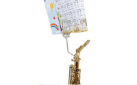 Marching Lyre Metal Music Holder with Clip Clamp-Sheet Music Clip for Instrumentalists
