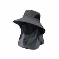 Detachable Flaps Full Coverage Sun Protection Hat Breathable Mesh Panels Sun Hat with Neck Flap Adjustable Headwear for Men, Gardening, Beach