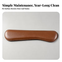 Stitched Edges PU Leather Wrist Rest Curved Keyboard Wrist Rest Ergonomic