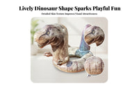 Printed Textured Pattern Dinosaur Swim Circle Raised Tail Inflatable Dinosaur Floating Seat