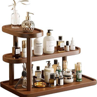 Wooden Desktop Storage Shelf for Office, Display Stand for Collectibles