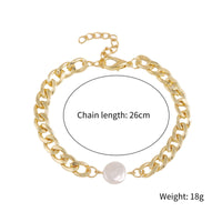 Multi-Layer Chain and Pearl Bracelet Light Luxury Feel Layered Bracelet Set