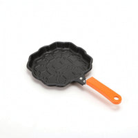Sunflower Frying Pan Lightweight Flower Shaped Skillet Scalloped Pan Compact for Campers, Camping, Small Kitchens