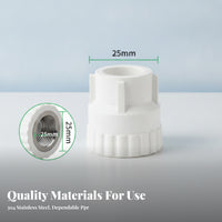 Plastic Body PPR Straight Connector Simple Design Threaded Pipe Connector