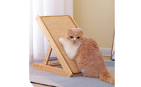 Cat Scratcher Ramp with Wooden Frame Adjustable Cat Scratcher Ramp Multi-Angle Pet Supply for Cats, Kittens, Living Room, Apartments