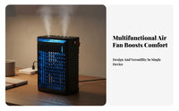 7 Color Night Light Desktop Air Cooler 3 Speed Settings Portable Air Cooler Fan Low Noise for Bedroom, Dorm Room, Camping