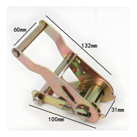 Secure Locking Mechanism Ratchet Buckle Heavy Duty Tie-down Buckle for Cargo Securing, Load Hauling, Moving