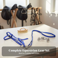 Horse Bridle with Reins Long-Lasting Adjustable Horse Bridle Equestrian Supplies Padded for Comfort Wear-Resistant