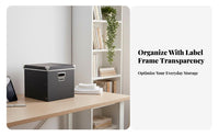 Lidded File Box with Metal Corners Portable Household Storage for Closet, Travel