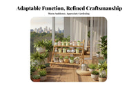 Tiered Ladder design3Tier Foldable Plant Stand Floor-Standing 3-Tier Plant Stand Space Saving Pot Organizer Indoor Outdoor Use for Gardeners, Apartment Dwellers, Homeowners, Balcony, Living Room, Patio, Porch