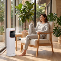 Floor-Standing Evaporative Air Cooler with Distant Control Space-Saving Vertical Air Cooler Wide-Angle Mist Fan Smart for Bedroom