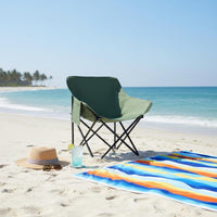 Portable Moon Chair Foldable Folding Camping Chair Small Camp Seat Easy Storage Lightweight Fishing Stool Quick Setup