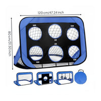 Four-Way Kids Soccer Goal Versatile Portable Soccer Training Net Easy Setup for Beginners, Park