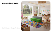 Soft and Comfortable Upholstered Block Seating Easy to Clean Waiting Area Bench personalizedizable Layout configurable Sofa Wear-Resistant for Children, Parents, Students, Kindergarten, Early Education Center, Lobby