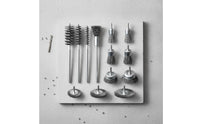 13 Pieces Metal Polishing Drill Wire Brush Set Paint Stripping Wire Brush Drill Bit Set Deburring Assorted Shapes for Metalworkers, Mechanics, Professionals, Automotive Repair, Workshop, Garage