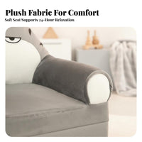 Transformable Flipfolding Sofa Removable and Cleanable Cover Flipfolding Lounger Cartoon Character Thesee youngsters' Furniture for Daycare