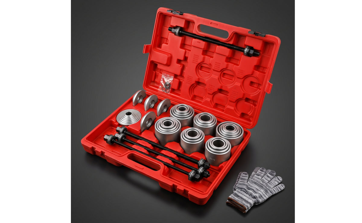 Bushing Tool Kit with Carrying Case Universal Pull and Press Sleeve Kit Bushing Removal Tool for Mechanics, Garage
