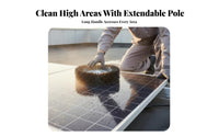 Non-Scratch Bristles Electric Solar Panel Cleaning Brush Versatile Photovoltaic Panel Washing Brush Resistant Power Tool Accessory for Professional Cleaners, Maintenance Workers, Rooftops, Outdoor, Floors, Exterior Walls