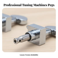 Folk Guitar String Knobs Stays Perfectly Adjusted Folk Guitar Machine Heads Exposed Gear Machine Heads Sturdy 3-on-a-Plate