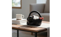 Effortless Dispensing Ceramic Cat Tissue Holder Easy to Clean Cat Shaped Tissue Box Quick Refills Decorative Napkin Holder Wide Opening for Living Room, Office, Bathroom