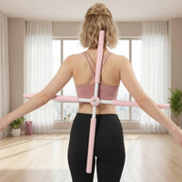 Thick Foam Padding Shoulder Opening Stretching Bar Quick Setup Posture Corrector Stick Rust-Proof Back Stretcher Waterproof for Dancers, Kids, Home Gym