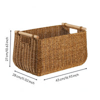 Braided Container Basket Open-Top Organizing Bin Sturdy Home Storage Unit