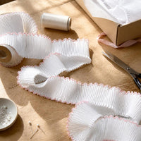 Pleated Chiffon Ruffle Trim Ribbon for Crafts, Doll Clothes, Pet Accessories, Hair Bows