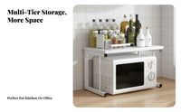 Multifunctional Kitchen Counter Storage Rack Space Saving Multi-Tier Appliance Shelf Heavy Duty Microwave Oven Rack Easy Assembly for Home Cooks, Away Ice Workers, Apartment Dwellers, Countertop, Dorm Room, Pantry, C Away Ee Station