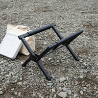 Folding Ice Chest Rack Lightweight Folding Ice Chest Stand Non-Slip Wood Grain Camping for Beach