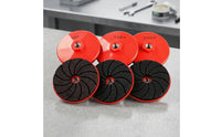 3 Pieces Spiral Angle Grinder Disc Multi-Grit Grinding Disc with Threaded Mount Wear-Resistant Tool Heavy-Duty for Renovators, Chamfering, Polishing