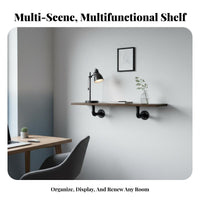 Adhesive Floating Shelf Easy Installation Storage Solution Space-Saving