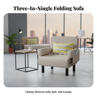 Foldable Single Sleeper Ottoman Portable Folding Bed Multi-Functional Space-Saving Furniture space-efficient for Office Workers, Students, Apartment Dwellers, Small Spaces, Bedroom