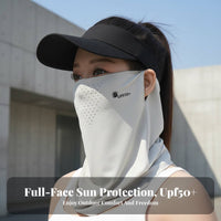 Protection Face Cover UPF 50+ Ice Silk Sun Cover Ice Silk Sun Guard Breathable Full Face Neck Gaiter Skin-Gentle