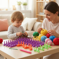 Knitting Loom Kit Reconfigurable Modular Knitting Loom Adjustable Frame for Crafters, Beginners, Home Crafting, Classrooms