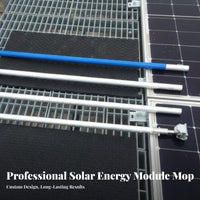 Custom Design Photovoltaic Panel Cleaning Tool Lightweight Solar Panel Cleaning Mop Sturdy Extension Pole Dust Mop Streak-Clear for Maintenance Crew, Homeowners, Professional Cleaners, Rooftops, House Exterior, Glass Panes, Ceilings