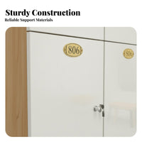 Lockable Doors Wooden Employee Locker with Lock Minimalist Design Multi-Door Storage Locker Heavy Duty Gym Personal Effects Cabinet Easy to Clean for Employees, Changing Room, Salon, Office, School