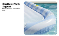 With Backrest Inflatable Water Lounger Glitter Filled Inflatable Pool Lounger Ergonomic Headrest for Adults, Teens, Beach, Travel, Hot Tub