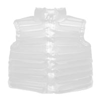 Transparent Inflatable Vest Sleeveless Inflatable Vest with Zipper Compact for Pool Parties, Festivals