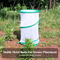 Reinforced Spiral Band Mesh Plant Cover Ground Stakes Protection Enclosure Translucent Plant Net Cage Lightweight