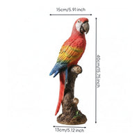 Resin Parrot Model Lively Colors Realistic Parrot Statue European Style House Decoration for Entryway, Office