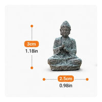 Miniature Monk Little Miniature Buddha Compact Contemplative Figurine for Terrarium, Tabletop