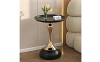 Compact Round Side Table Slim Sofa Side Table Rounded Edges Furniture Wobblestable for Bedroom