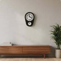Weekday Wall Clock Artistic Design Clock with Day Display Minimalist Home Decor for Living Room, Bedroom