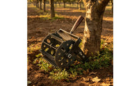 Wheeled Weeding Tool Head Heavy Duty Wheeled Garden Weeder Easy to Install Manual Weeder with Wheels for Homeowners