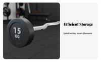 Fixed Barbell Storage Stand Space Saving Vertical Barbell Rack Commercial Grade 5 Tier Weight Bar Rack for Home Gym Users