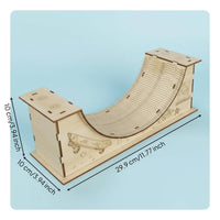 Gift Idea Wooden Skate Display Stand Tabletop Desktop Finger Skate Park Portable Size Finger Skateboard Park for Children, Desk, Room Decor