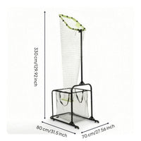 Volleyball with Ball Collection Bag Wheeled Volleyball Net with Ball Collector Foldable Athletic Gear for Gym