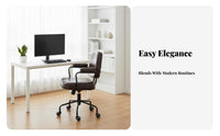 Height Adjustable Ergonomic Computer Chair with Casters Support Rolling Task Chair Breathable Mesh spine rotate Seat sturdyDuty for Students, Adults, Study Room, Bedroom, Workspace