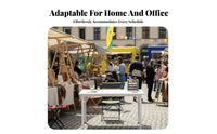 Foldable Design Rectangular Folding Table adaptable Portable Furniture Multifunctional Utility Desk Space-Saving for Street Vendors, Apartment Dwellers, exteriordoor, Small areas, Office, Study Room